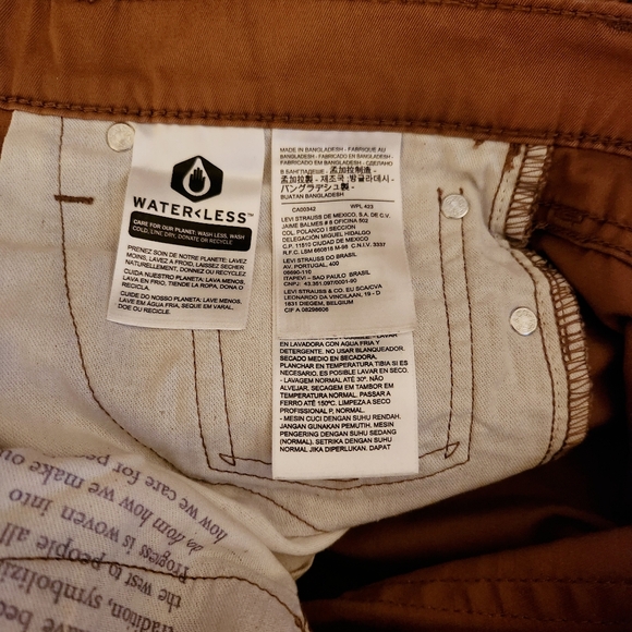Actual 32x28 Levi's 541 Jeans Tan Work Pants Athletic Fit Brown - Picture 10 of 11